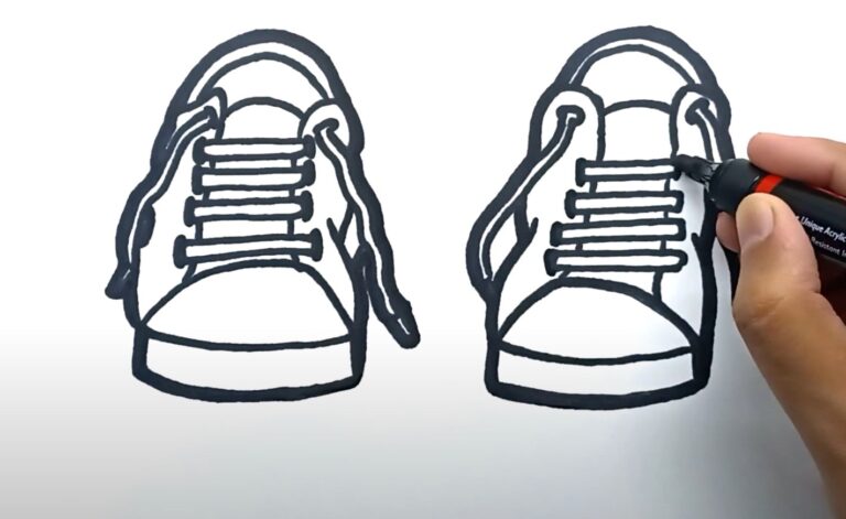 HOW TO DRAW SHOES FROM THE FRONT: 8 EASY STEPS